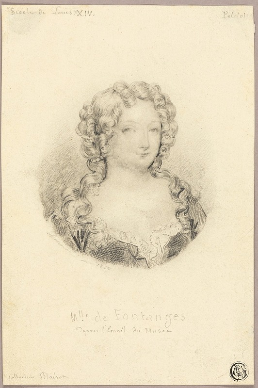 Eugène Devéria - Medallion Portrait of Mlle de Fontanges