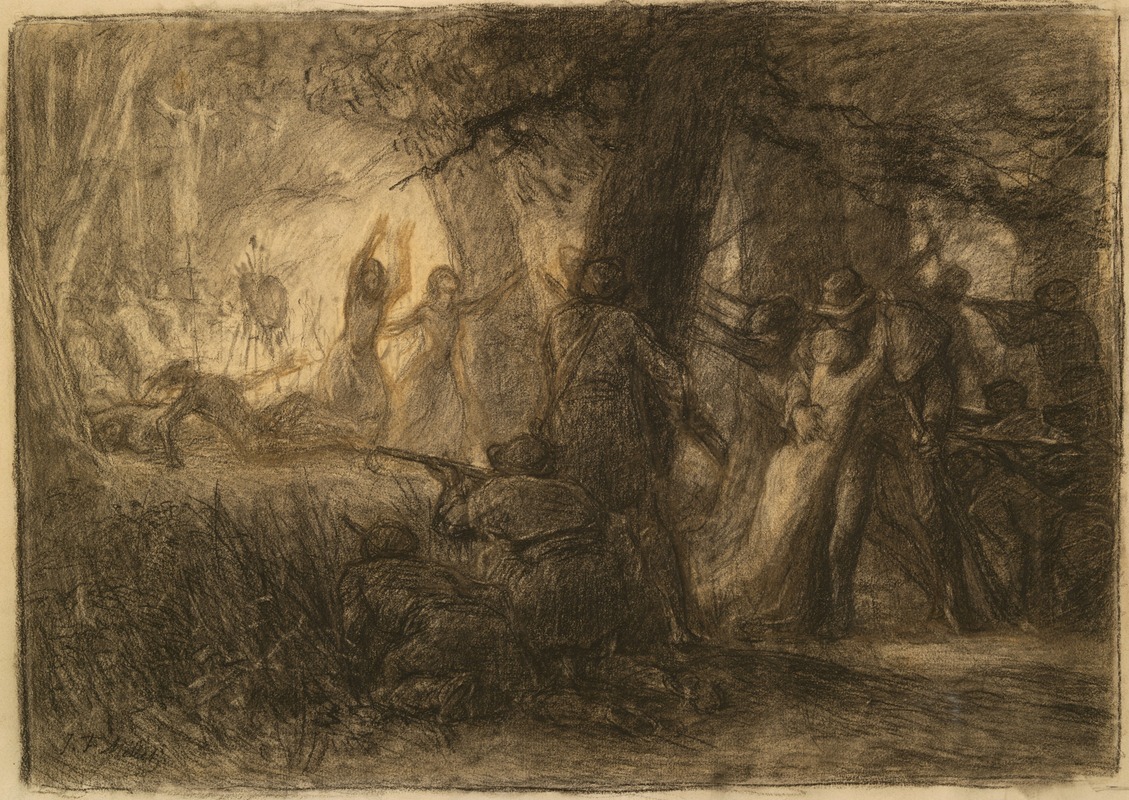 Jean-François Millet - The Rescue of the Daughters of Daniel Boone and Richard Callaway