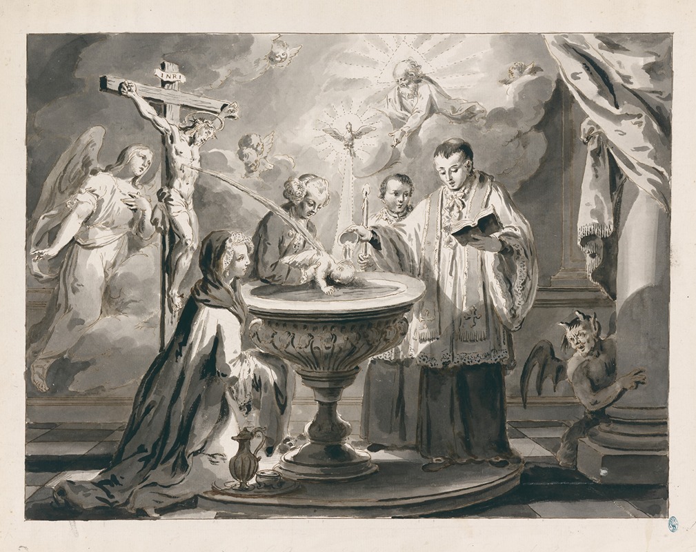 Pietro Antonio Novelli - Baptism from The Seven Sacraments