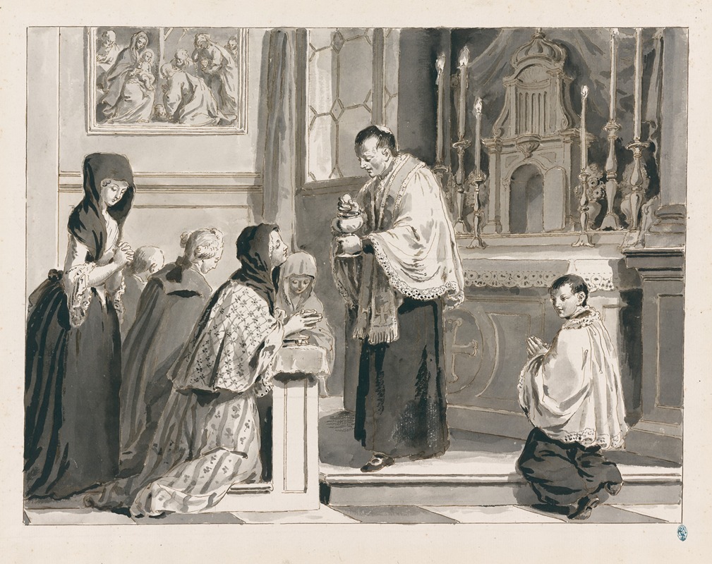 Pietro Antonio Novelli - Holy Communion or The Eucharist from The Seven Sacraments