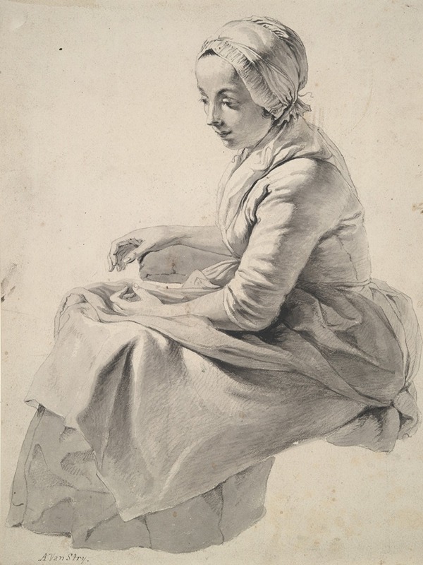 Abraham Van Strij - Seated Woman
