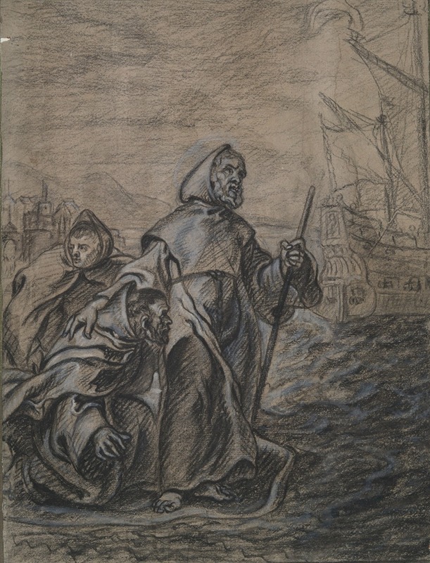 Circle of Erasmus Quellinus II - St. Francis of Paula Crossing the Strait of Messina