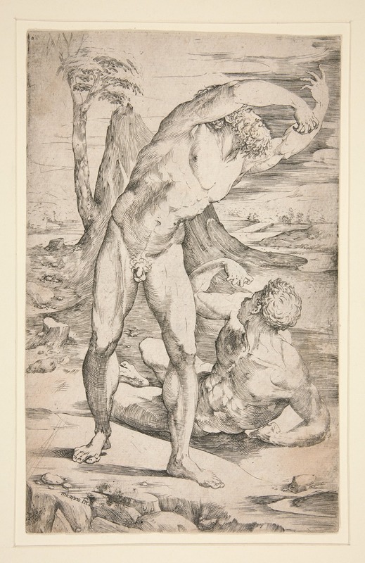 Domenico Beccafumi - Two Nude Men in a Landscape