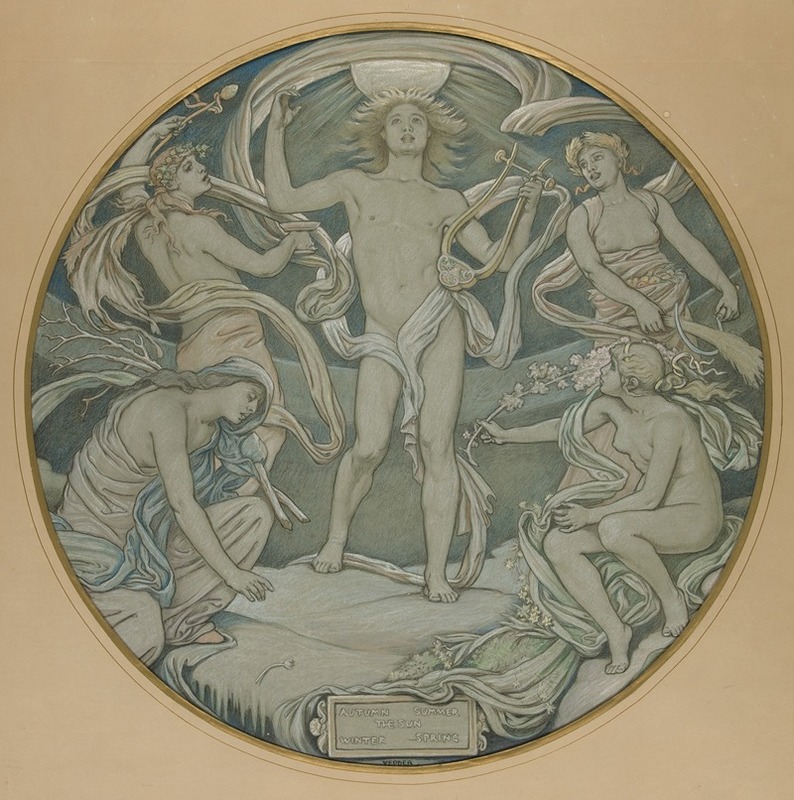 Elihu Vedder - Apollo and Attendents