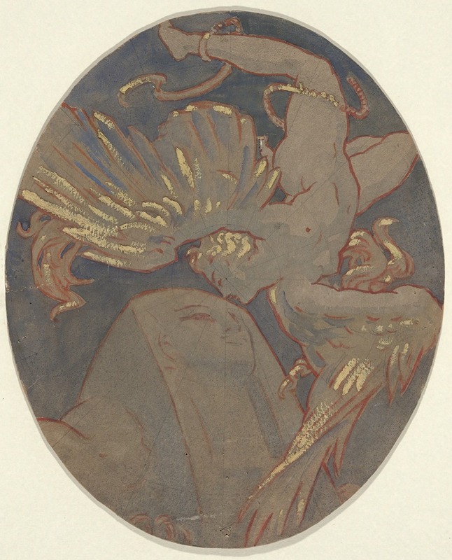 Elihu Vedder - Viterbo,Copy of rondel-Sargent’s Ceiling in the Boston Museum of Fine Arts