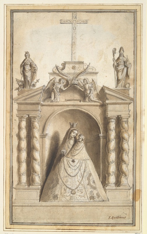 Erasmus Quellinus the younger - Statue of Virgin and Child in Niche