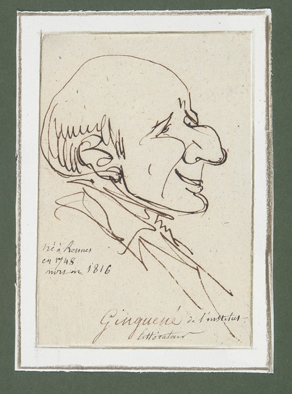 François-André Vincent - Caricature of Pierre-Louis Ginguene