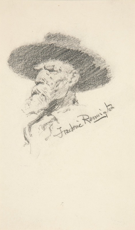 Frederic Remington - Head of a man