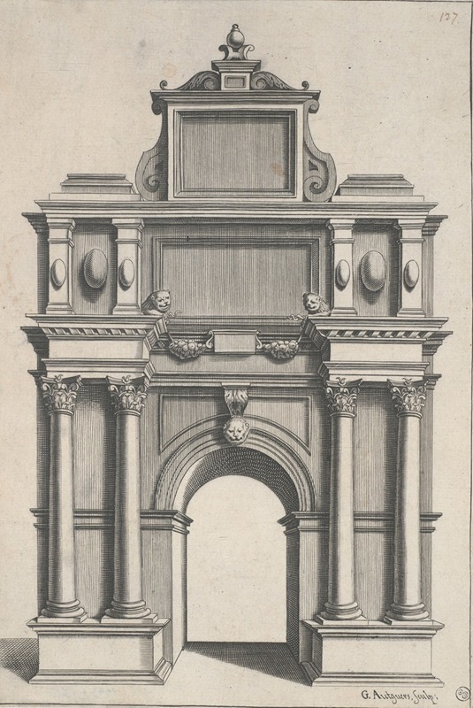 G. Autguers - Design for an Arch with Corinthian Columns