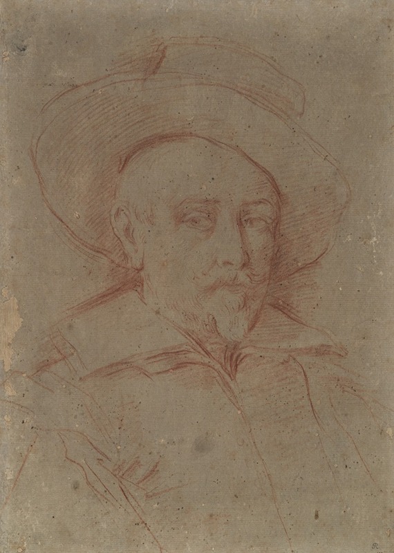 Guido Reni - Study for self-portrait in the Uffizi Gallery, Florence