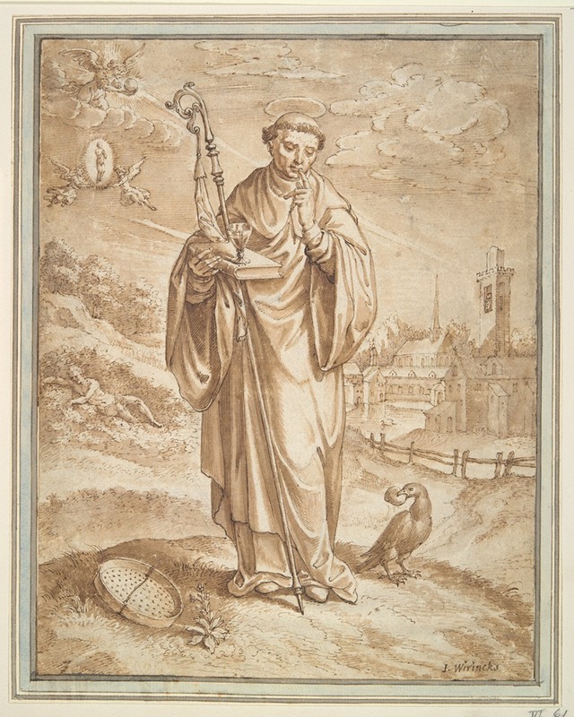 Hieronymus Wierix - Saint Benedict