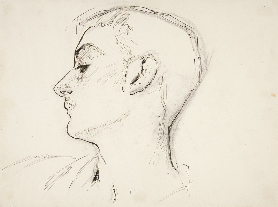 John Singer Sargent - Head of a Young Man in Profile