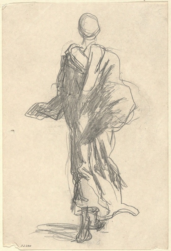 John Singer Sargent - Rear View of a Draped Figure