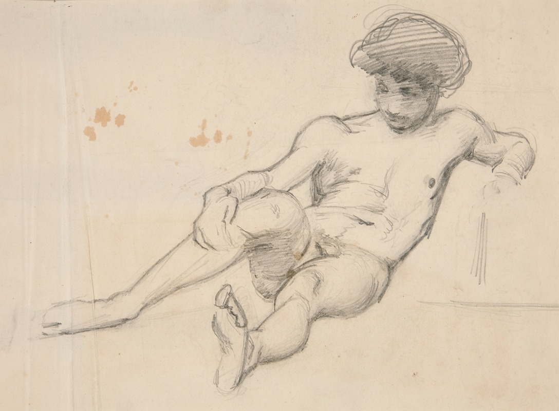 John Singer Sargent - Reclining Nude Figure