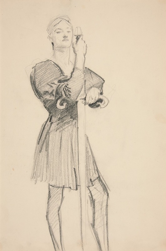 John Singer Sargent - Standing Figure with a Spear