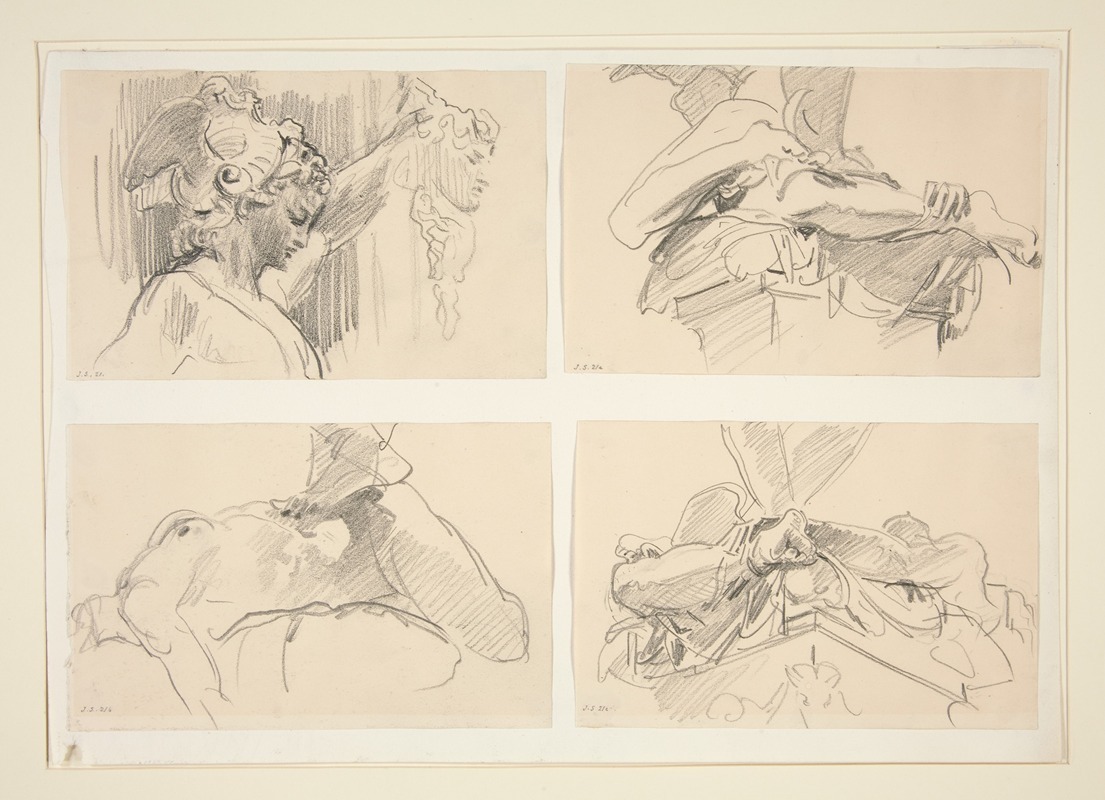 John Singer Sargent - Studies of Cellini’s Perseus and Medusa