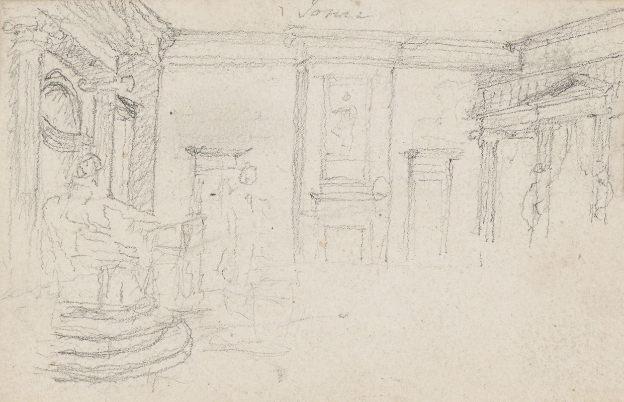 John Trumbull - Sketch for the Interior of the Maryland State House, Annapolis
