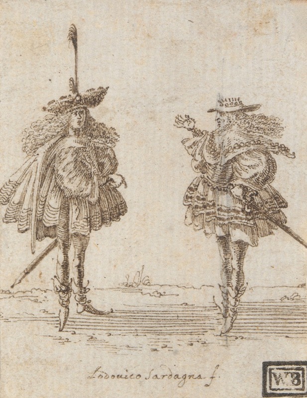 Ludovico Sardagna - Two Courtiers