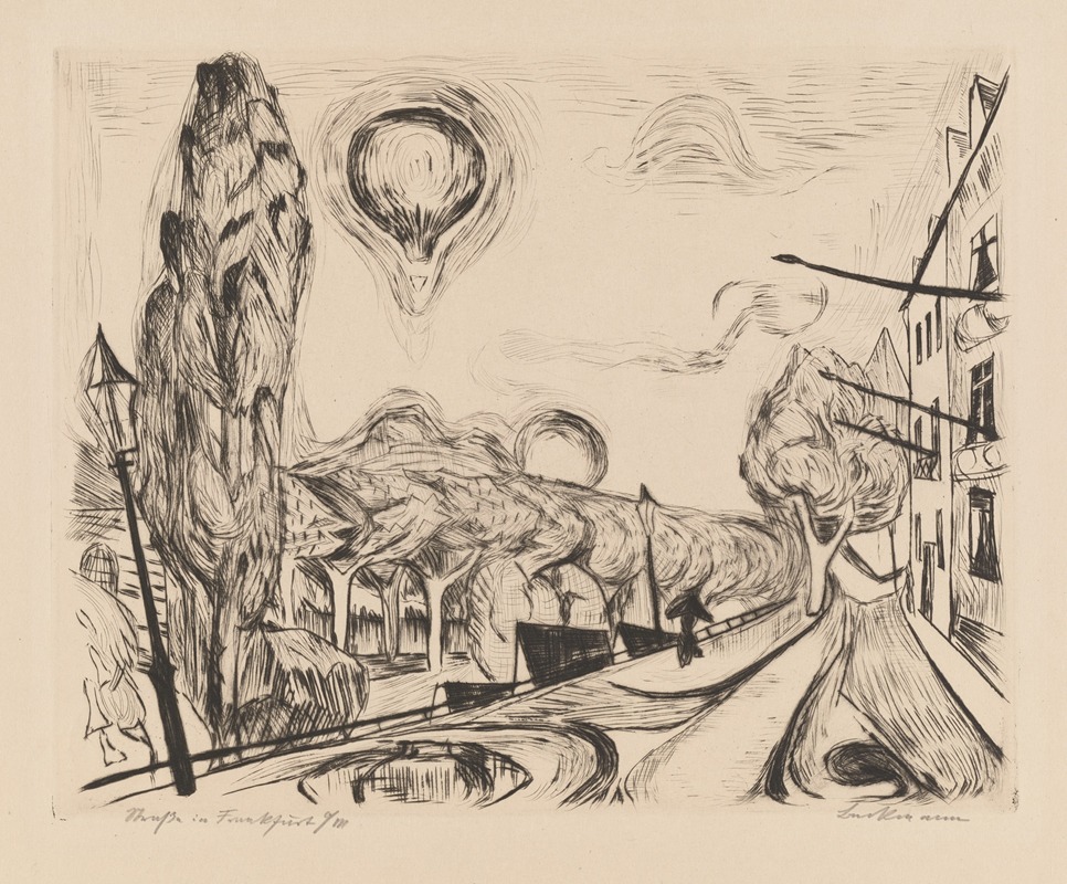 Max Beckmann - Landschaft mit Ballon (Landscape with Balloon)