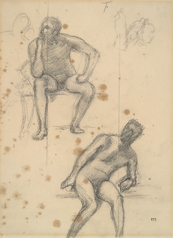 Pierre Puvis de Chavannes - Sheet of Figure Studies