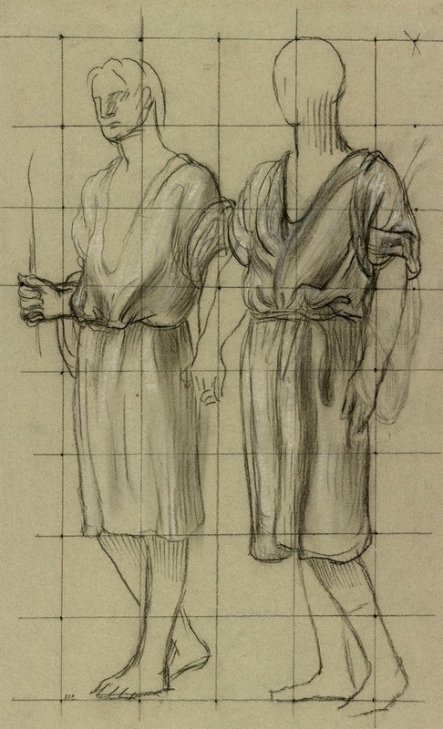 Pierre Puvis de Chavannes - Study of Two Standing Figures
