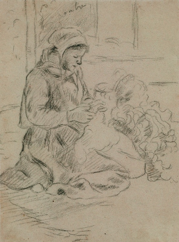 Camille Pissarro - Cardeuse de laine