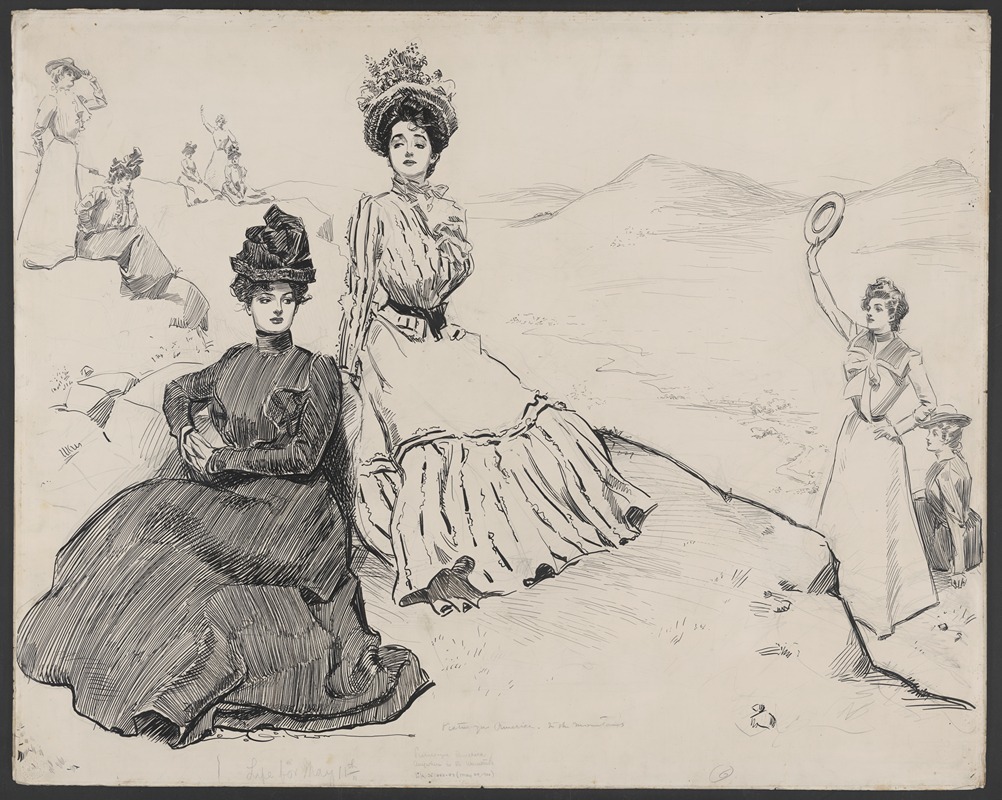 Charles Dana Gibson - Picturesque America, anywhere in the mountains