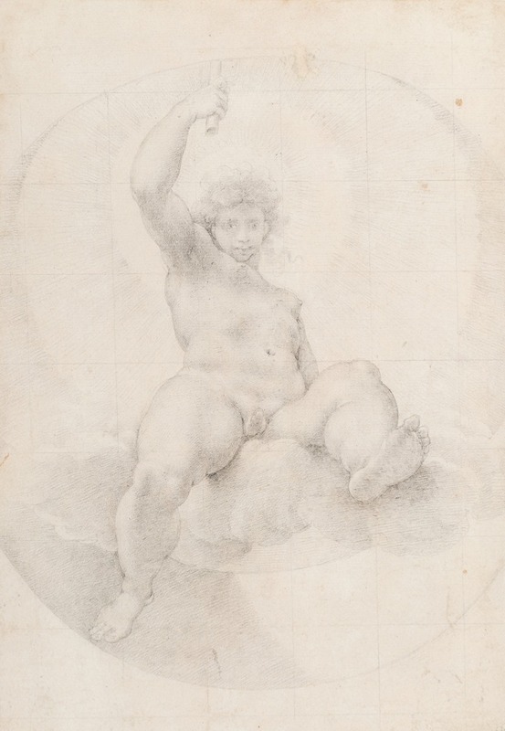Cristoforo Roncalli - Apollo seated on a cloud holding a torch aloft