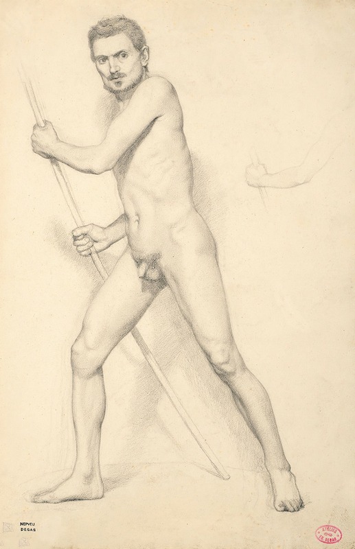 Edgar Degas - Académie d’homme tenant un bâton