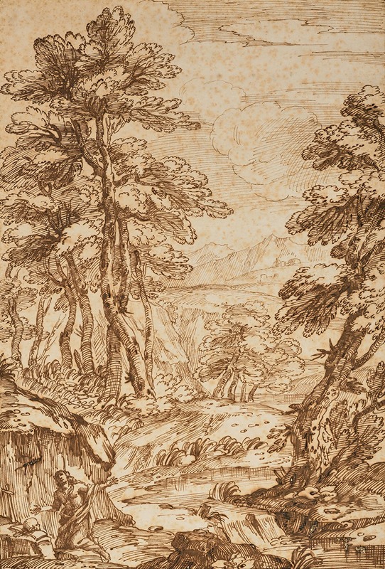 Paysage arboré avec Marie-Madeleine pénitente by Giovanni Francesco ...