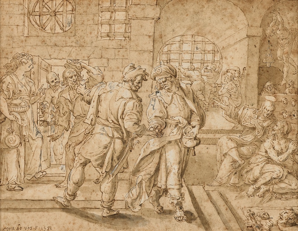 Maerten De Vos - Le Christ délivrant les prisonniers