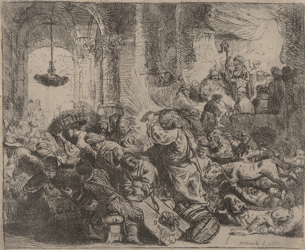 Rembrandt van Rijn - Christ driving the money changers from the temple