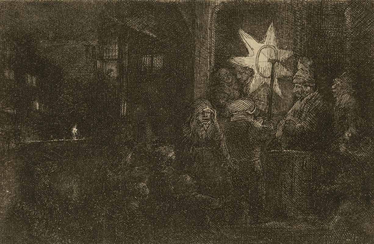 Rembrandt van Rijn - The Star of the Kings; a night piece