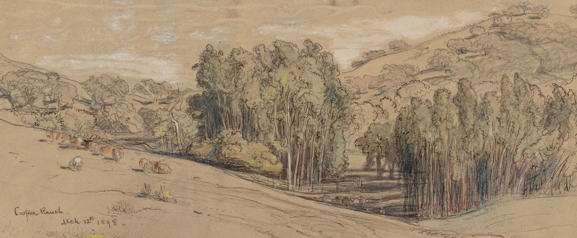 Samuel Colman - Eucalyptus Groves on the Cooper Ranch, Santa Barbara