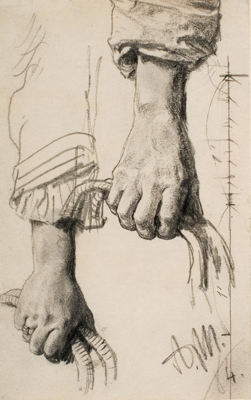 Adolph von Menzel - Two Studies of a Right Hand