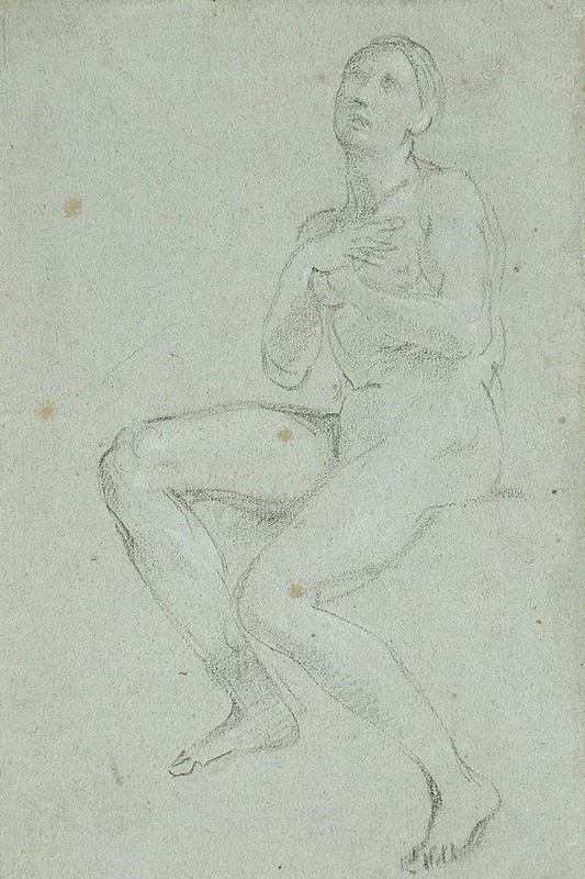 Carlo Maratti - Nude Woman Seated with Arms Crossed