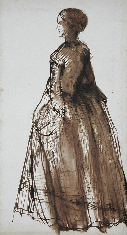 Dante Gabriel Rossetti - Standing Woman, Facing Left