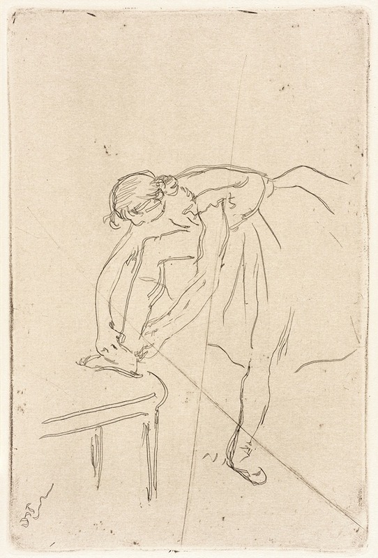 Edgar Degas - Danseuse mettant son chausson