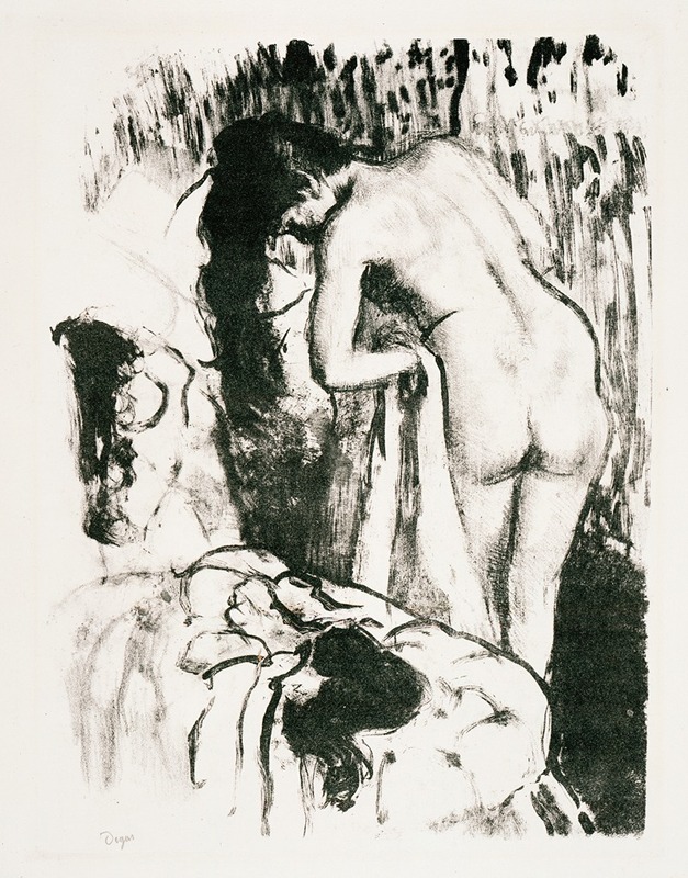 Edgar Degas - Nude Woman Standing, Drying Herself