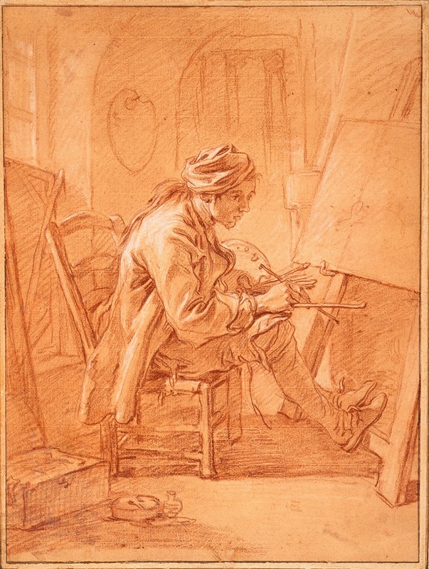 François Boucher - The Artist in His Studio