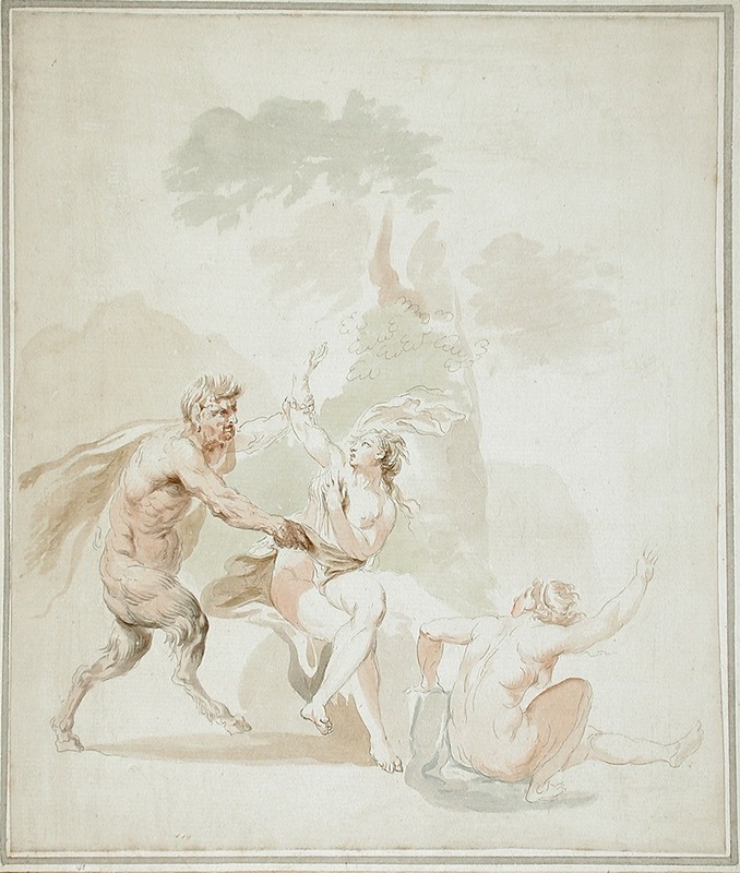 Giovanni Battista Cipriani - Satyr Attacking Two Nude Bathers