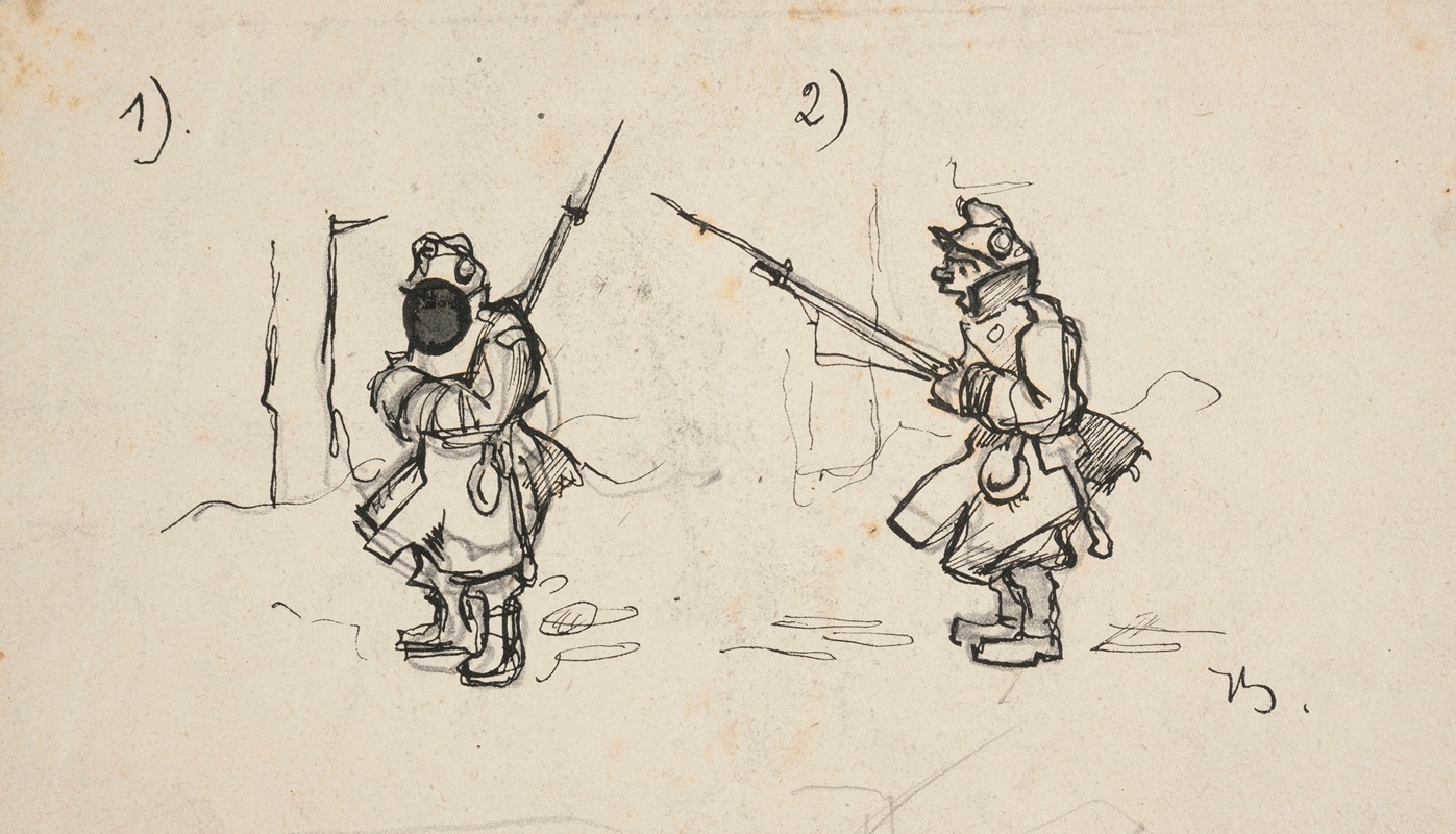 Ivan Ivanec - Karykatura – dwaj żołnierze austriaccy