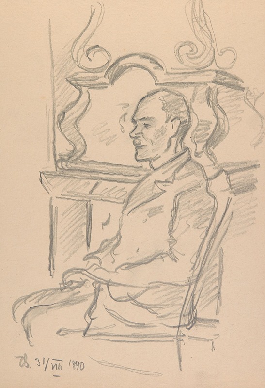 Ivan Ivanec - Mężczyzna siedzący w fotelu przy kominku