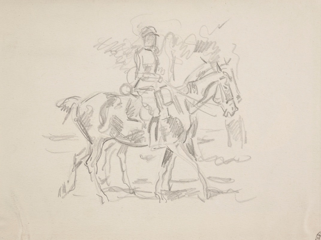 Ivan Ivanec - Szkic dwóch żołnierzy na koniach