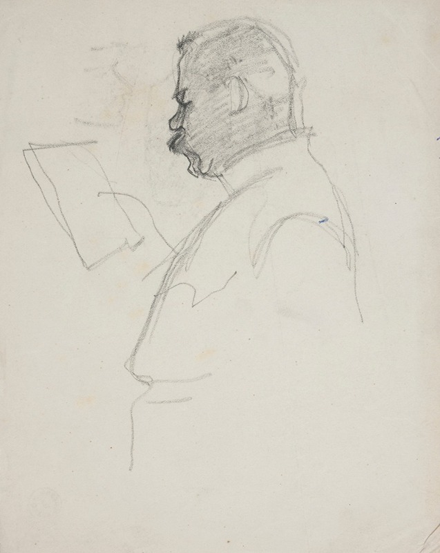 Ivan Ivanec - Szkic postaci czytającego mężczyzny