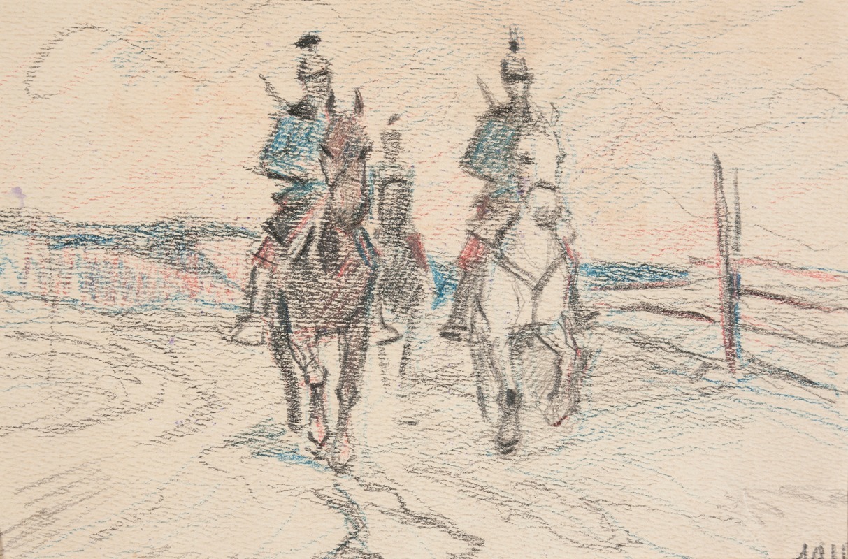 Ivan Ivanec - Trzej ułani austriaccy na koniach