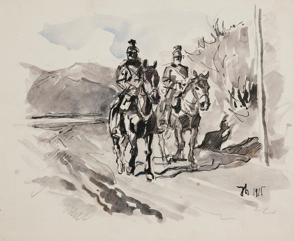 Ivan Ivanec - Ułani niemieccy na koniach