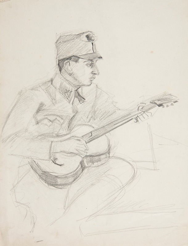 Ivan Ivanec - Żołnierz Legionu Ukraińskich Strzelców Siczowych (1914-1920) grający na gitarze