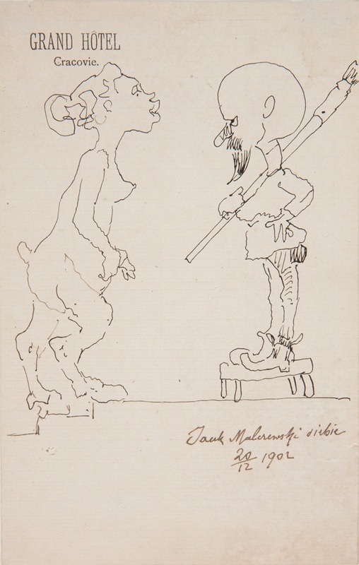 Jacek Malczewski - A caricature of Jacek Malczewski with a fauna