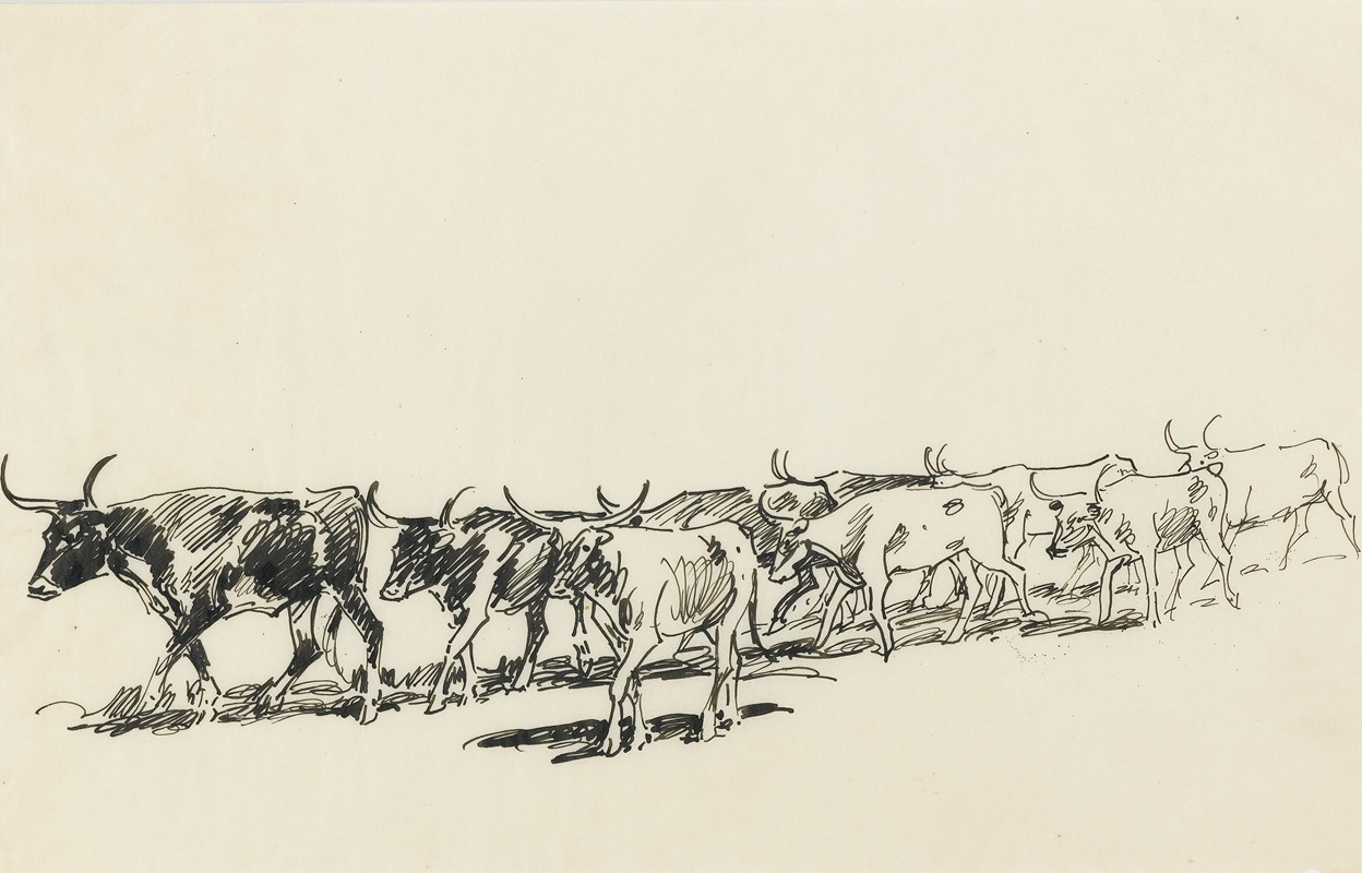 Edward Borein - Standing Herd